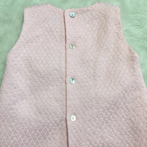Pili Carrera Baby Girl Pink Lace Shift Dress Size 12 Months Made in Spain - Picture 6 of 11